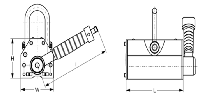 GFB 2000 KG Manyetik Kollu Kaldıraç